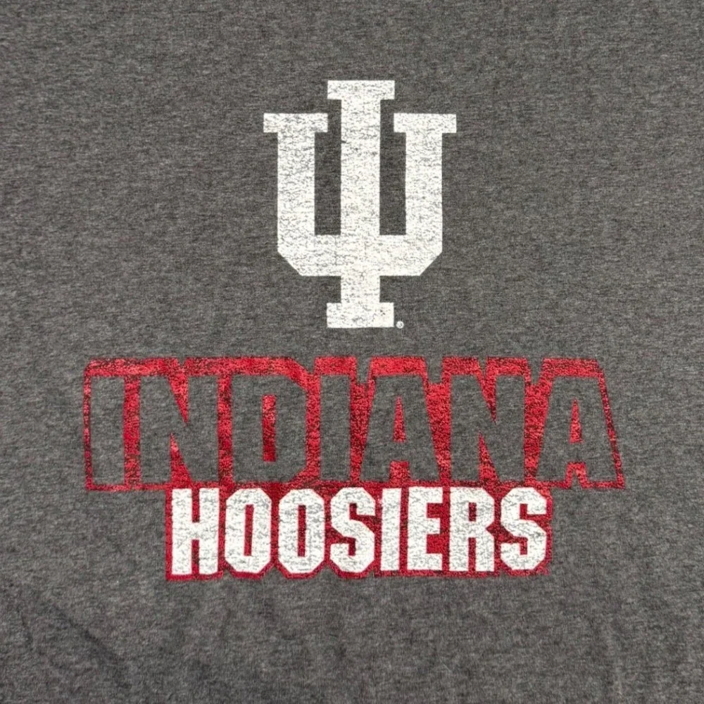 Champion Indiana Hoosiers T-Shirt Mens XL Gray Short Sleeve NCAA IU CBMCD5QSAM - Picture 2 of 7